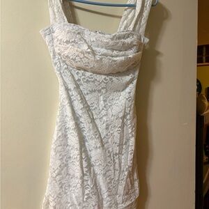 Elegant White Lace Dress